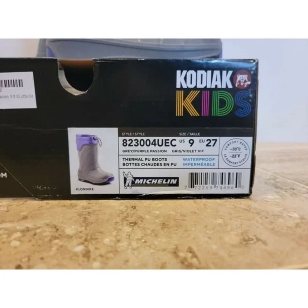 NEW Kodiak Kids Grey‎ Purple Passion US 9 Big Kids
